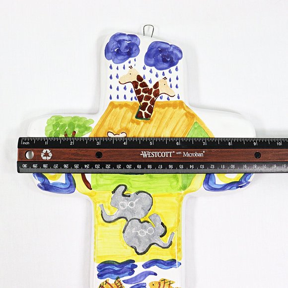 Noah's Ark Nursery Cross Boozell Collection Baby Terracota Mexico Hand Painted - Picture 9 of 11